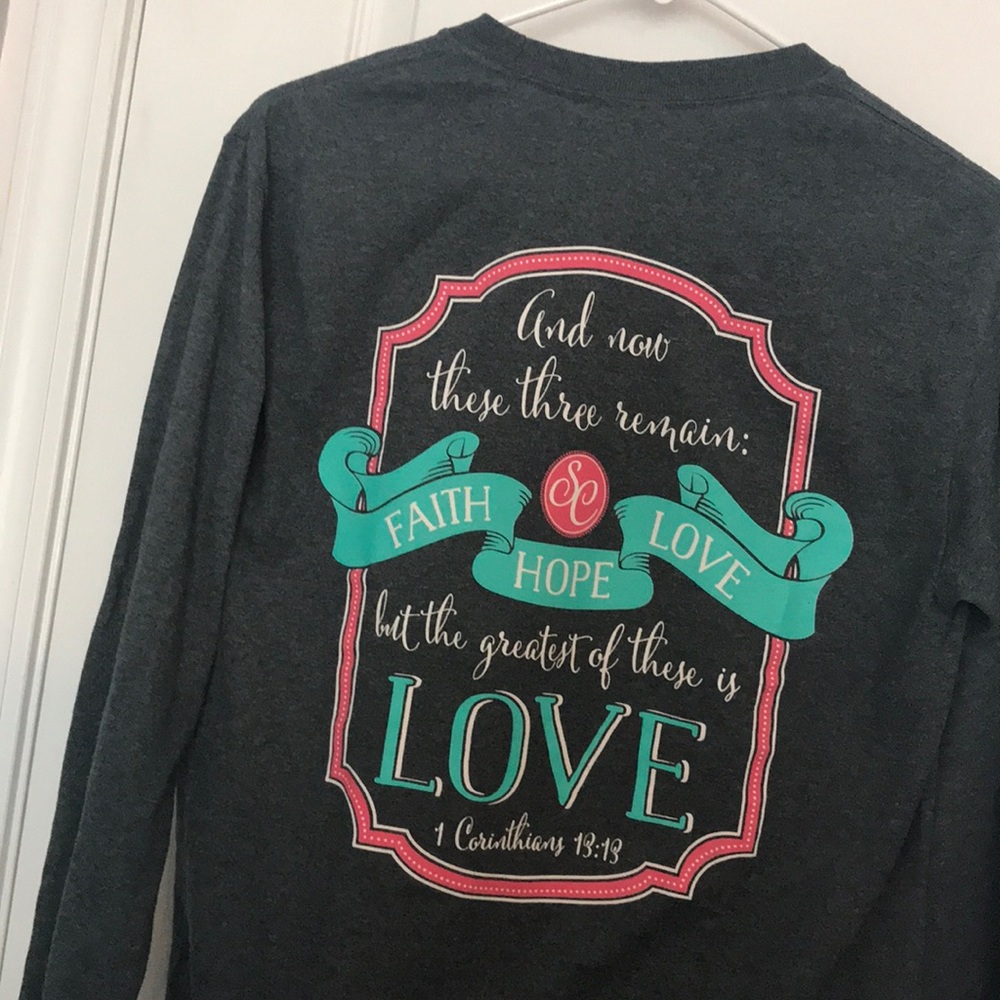 Southern couture long sleeve bible verse tee